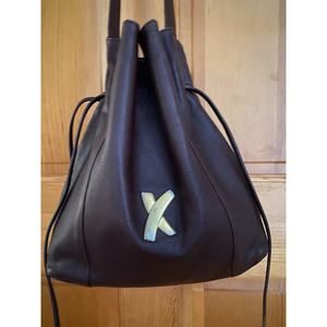 Vintage Paloma Picasso Bucket Brown Shoulder Bag